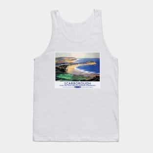 Vintage British Travel Poster: Scarborough Coast Tank Top